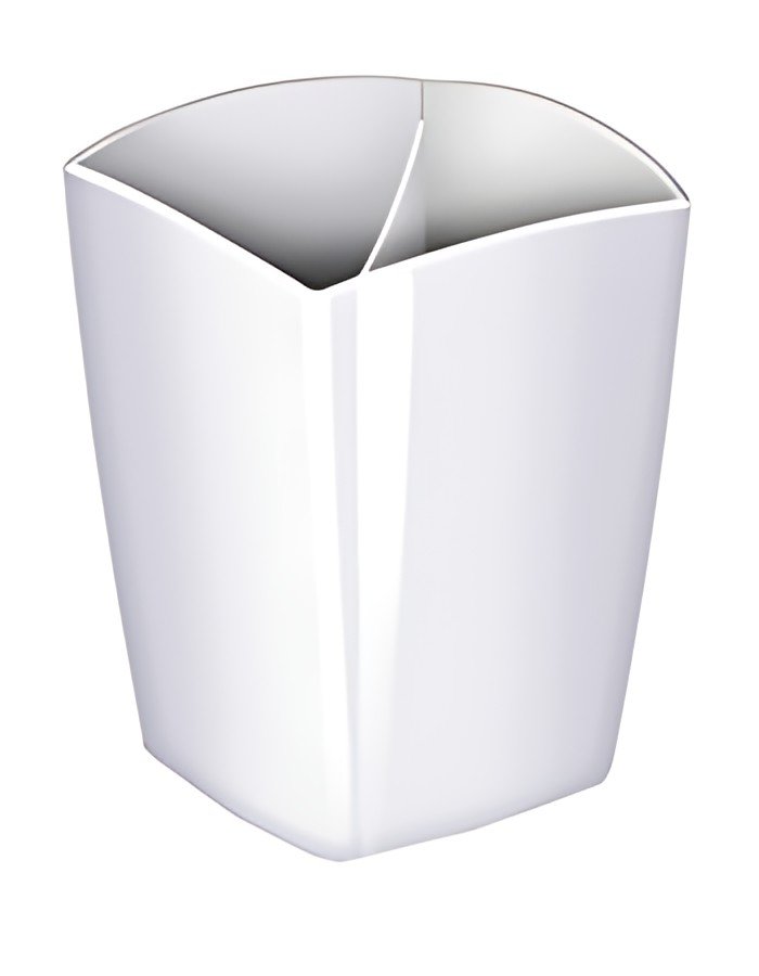 CEP Pot à crayons GLOSS, 2 compartiments, blanc