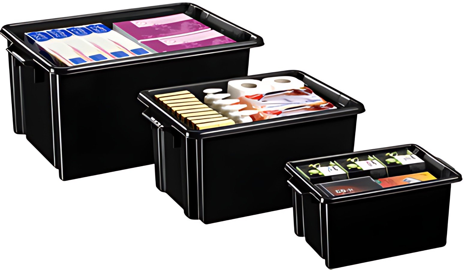 CEP Bac de rangement Maxi strata, 32 litres, noir