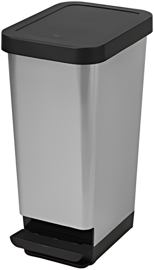 CEP Poubelle à pédale ROSSIGNOL, 45 litres, motif carbone