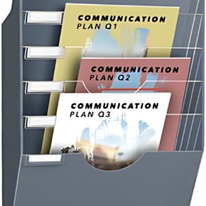 CEP Présentoir mural ReCeption, format A4, 6 cases, gris