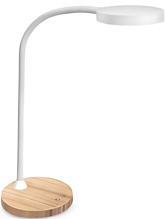CEP Lampe de bureau LED FLEX Silva, chêne/blanc