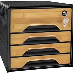 CEP Bloc de classement Smoove SECURE Silva, 4 tiroirs, noir/