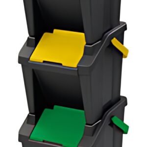 CEP Système de tri des déchets "Tower", 30 litres, lot de 3