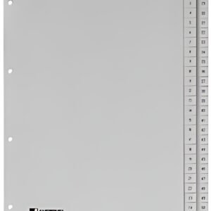 HETZEL Intercalaires en plastique, chiffres, A4, 1-52, PP