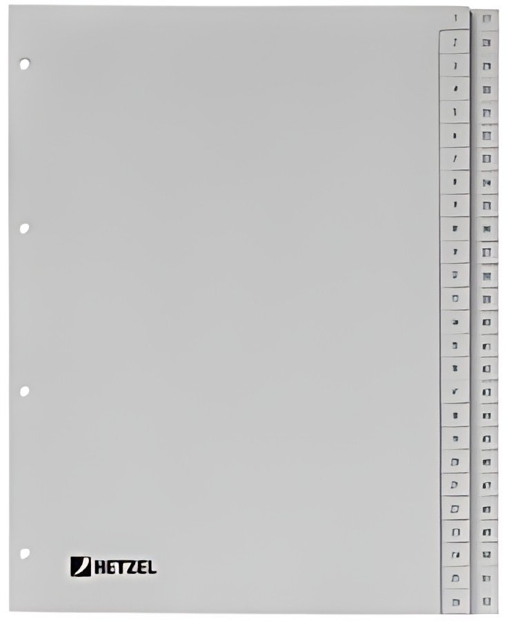 HETZEL Intercalaires en plastique, chiffres, A4, 1-52, PP
