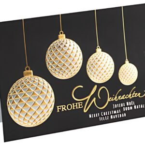RÖMERTURM Weihnachtskarte "Goldende Weihnachtskugeln"