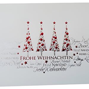 RÖMERTURM Weihnachtskarte "Silberrote Weihnachtsbäume"