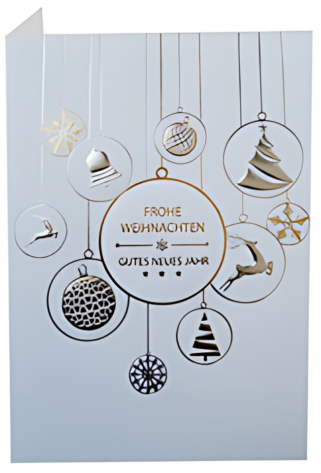 RÖMERTOWER Carte de Noël « Boules blanches »