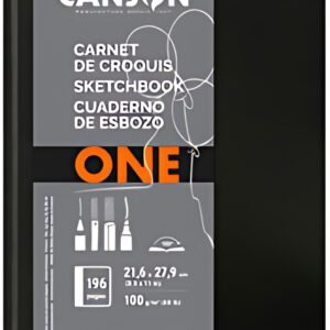 CANSON Carnet de dessin ARTBOOK ONE, 279 x 356 mm, noir