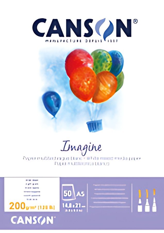 CANSON Bloc à dessin Imagine, format A5, 200 g/m2