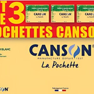 CANSON Papier à dessin "C" à grain, 240 x 320 mm, lot de 3