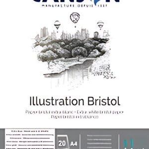 CANSON Bloc Illustration Bristol, A3, 250 g/m2, blanc