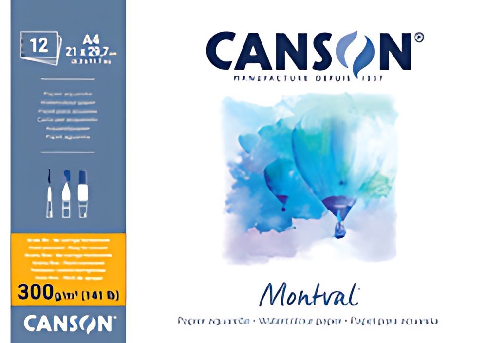 CANSON Bloc papier aquarelle "Montval", A3, 300 g/m2