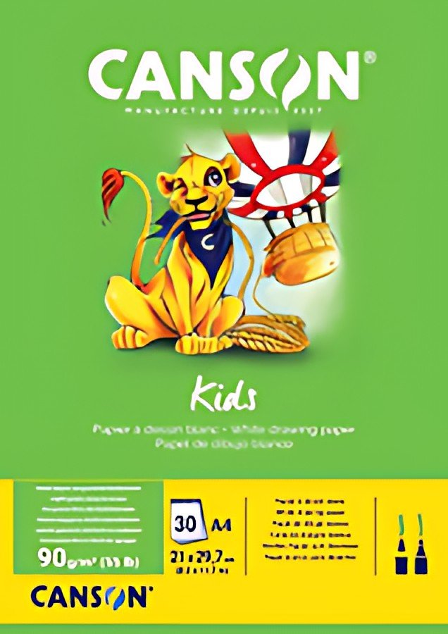 CANSON Bloc à dessin Kids, A4, 90 g/m2, 30 feuilles