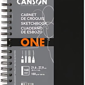 CANSON Carnet esquisse ARTBOOK ONE, 140 x 216 mm, noir