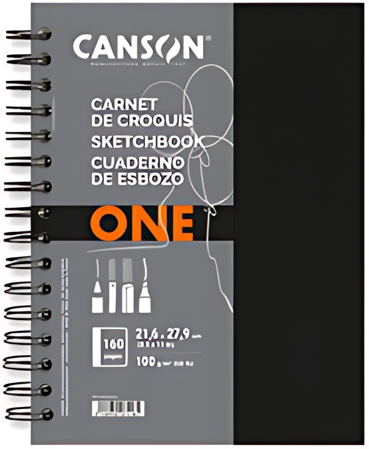 CANSON Carnet esquisse ARTBOOK ONE, 216 x 279 mm, noir
