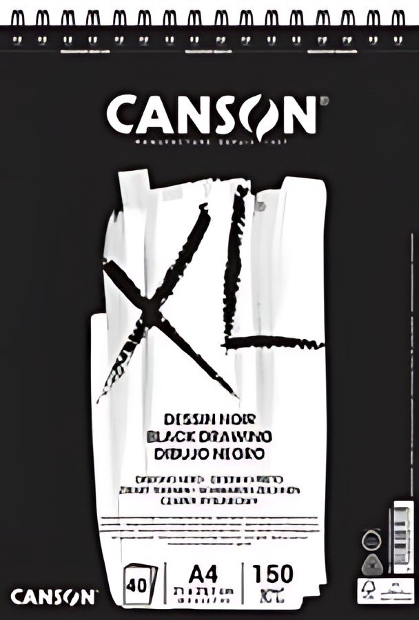CANSON Bloc à croquis et études XL Noir, A5, noir