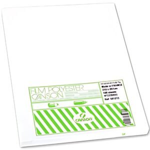 CANSON Film polyester mat sur 2 faces, A4, 75 microns