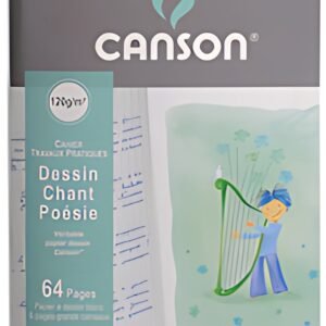 CANSON Cahier poésie et chant, 120 g/m2, 170 x 220 mm
