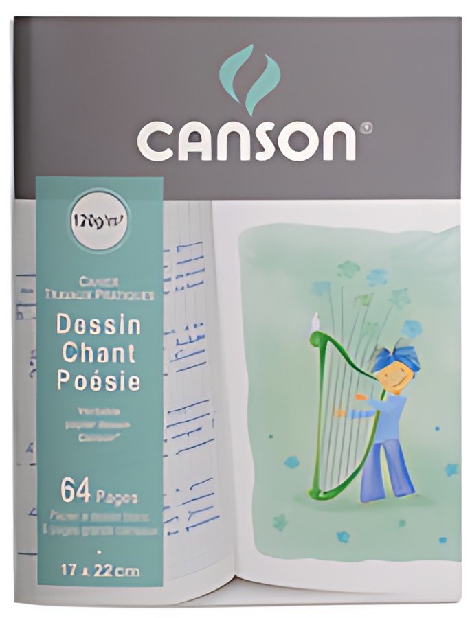 CANSON Cahier poésie et chant, 120 g/m2, 170 x 220 mm