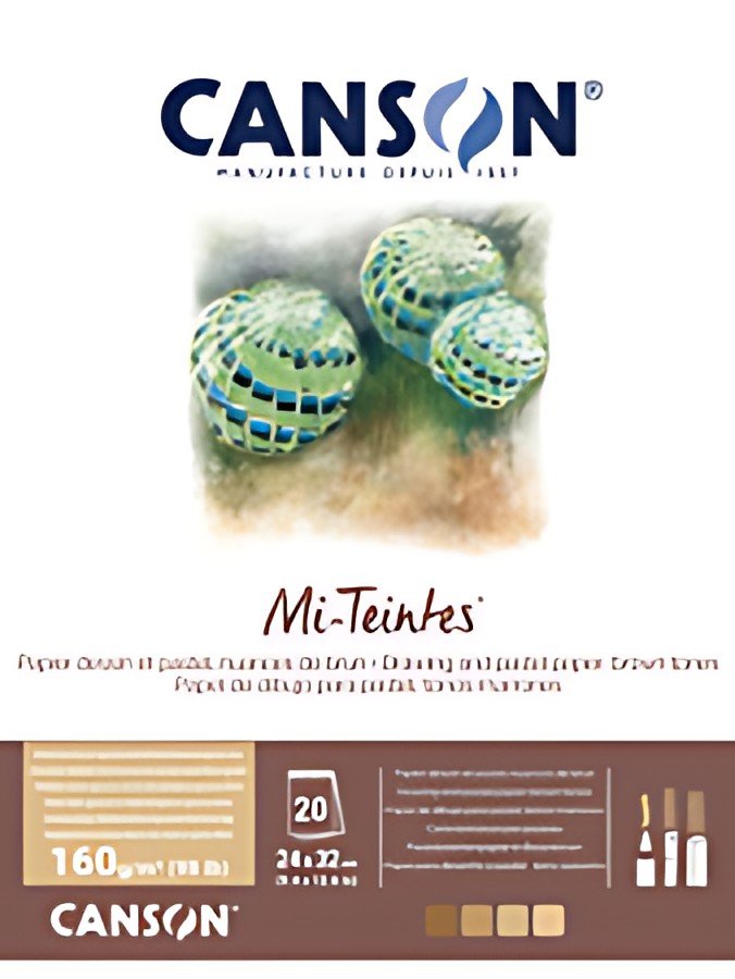 CANSON Papier beaux-arts Mi-Teintes, en bloc, 240 x 320 mm
