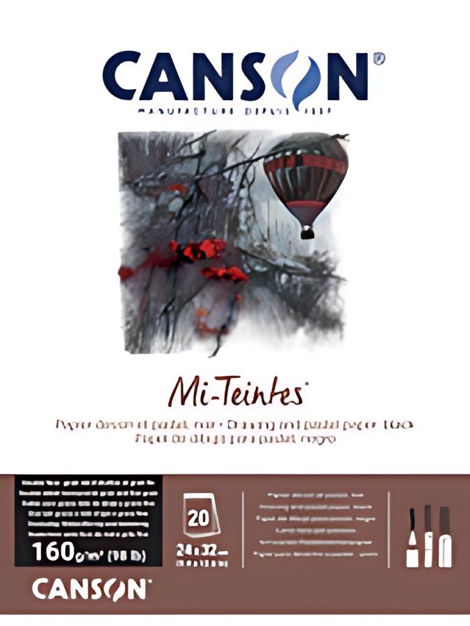 CANSON Papier beaux-arts Mi-Teintes, en album, 240 x 320 mm