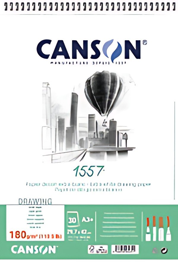 CANSON Album spiralé papier dessin 1557, A5, 180 g/m2