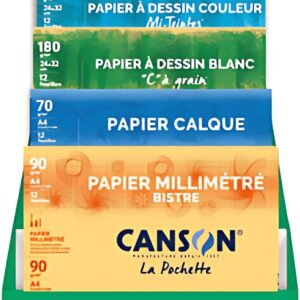 CANSON Papier dessin "Les incontournables", présentoir de 40