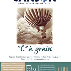 CANSON Bloc papier dessin "C" à grain Couleur, gris chiné