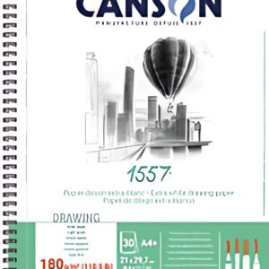 CANSON Album spiralé papier dessin 1557, A4+, 180 g/m2