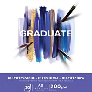 CANSON Bloc de dessin GRADUATE MIXED MEDIA, A3, blanc