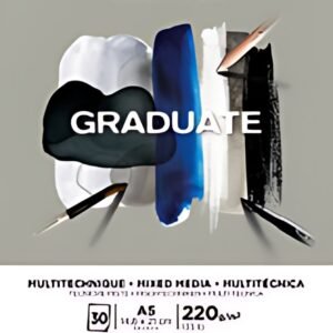 CANSON Bloc de dessin GRADUATE MIXED MEDIA, gris, A4