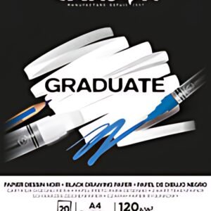 CANSON Bloc de dessin GRADUATE PAPIER NOIR, A5