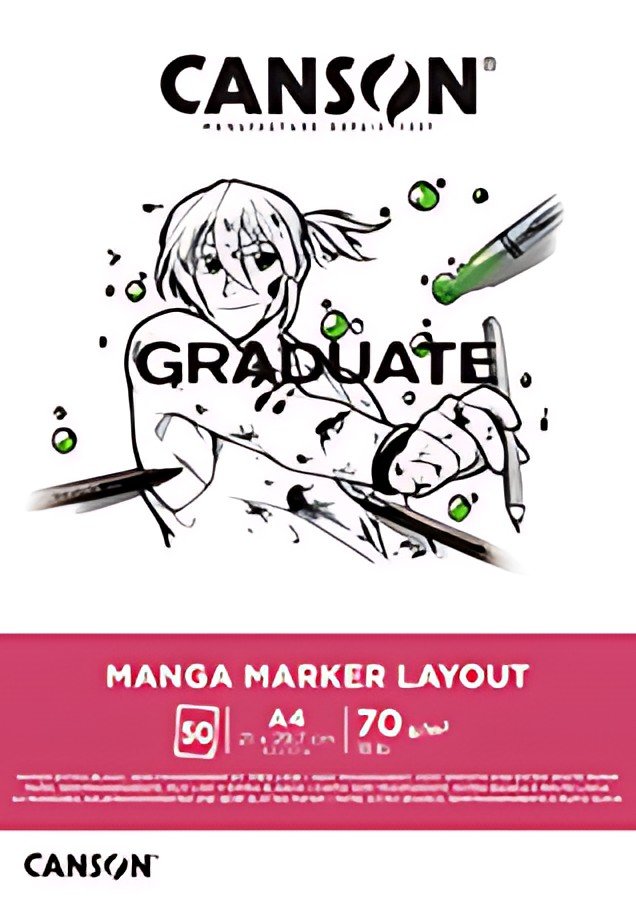 CANSON Bloc de dessin GRADUATE Manga Marker Layout, A3
