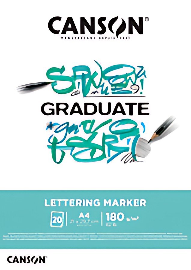 CANSON Bloc de dessin GRADUATE LETTERING MARKER, A3