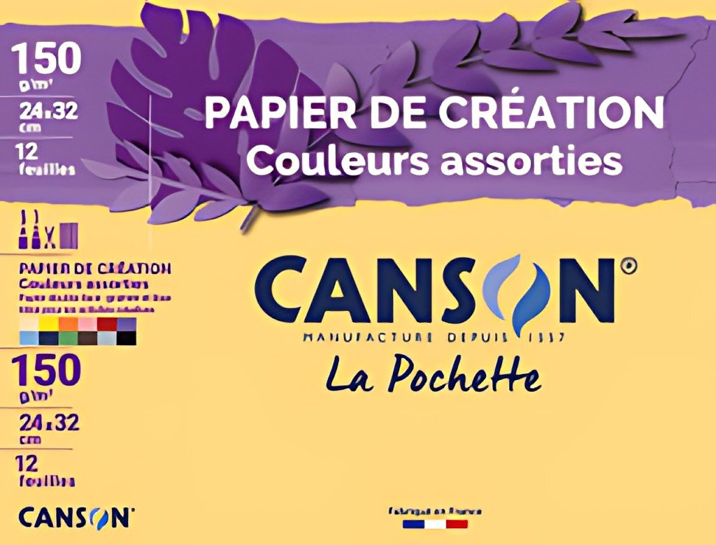 CANSON Papier de création, 240 x 320 mm, couleurs assorties