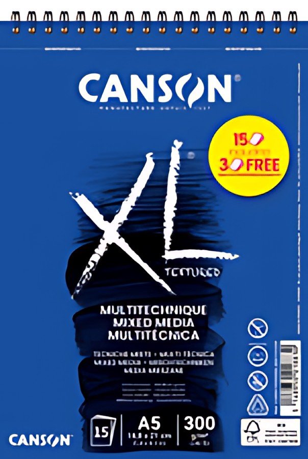 CANSON Bloc de dessin XL MIXED MEDIA Textured Promo, A5