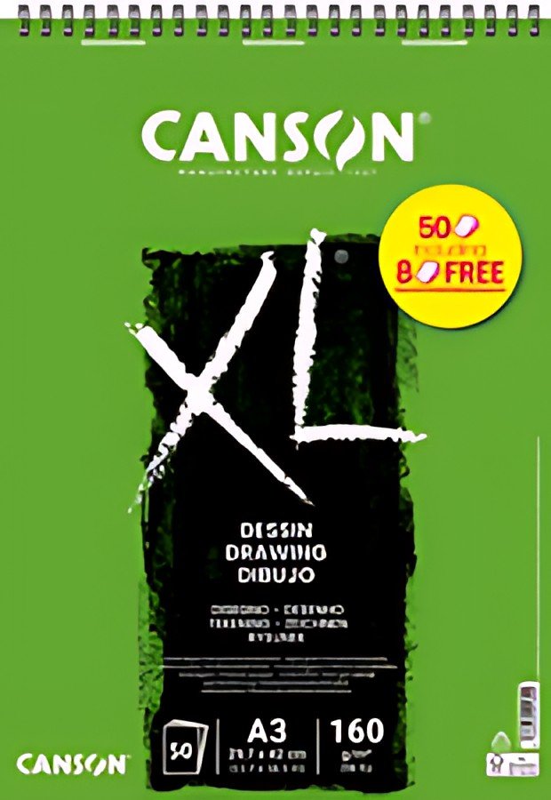 CANSON Bloc croquis et études "XL DESSIN" Promo, A3