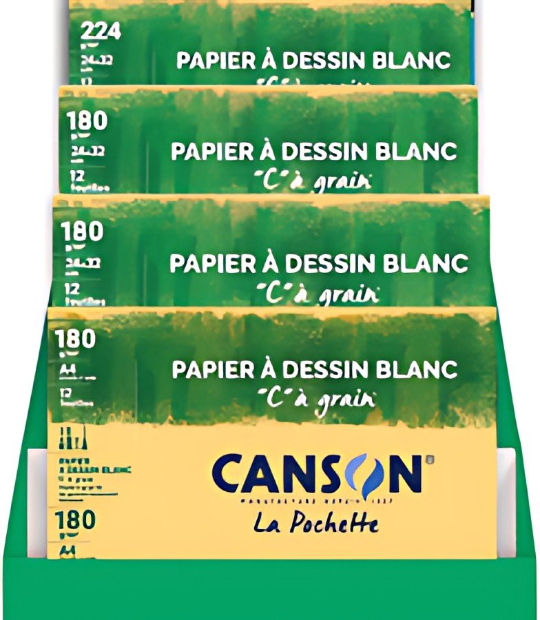 CANSON Papier dessin "DESSIN", présentoir de 40 pochettes