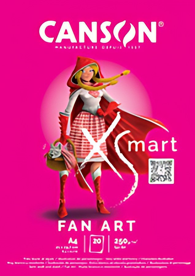 CANSON Bloc de dessin XS'MART FAN ART, A4