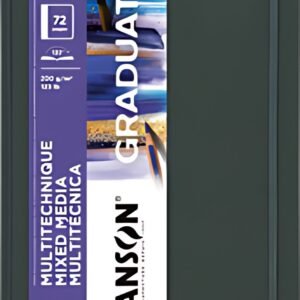 CANSON Carnet de dessin GRADUATE Mixed Media, noir