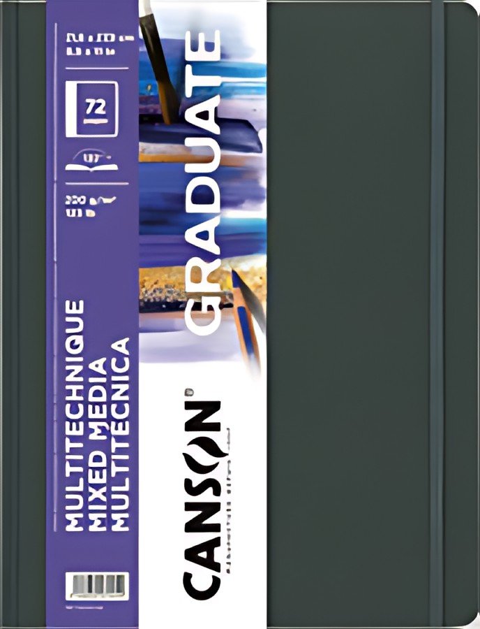 CANSON Carnet de dessin GRADUATE Mixed Media, noir