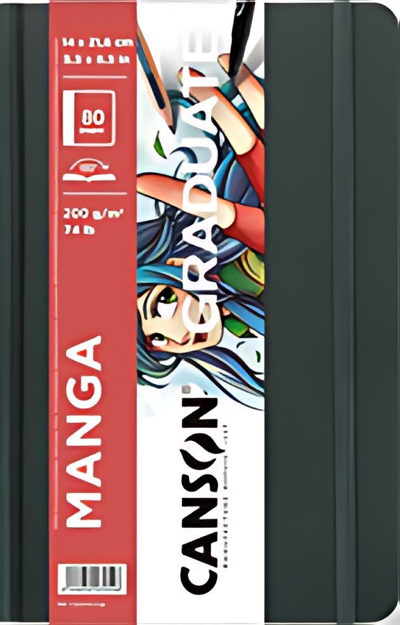 CANSON Carnet à croquis GRADUATE Manga, 140 x 216 mm, noir