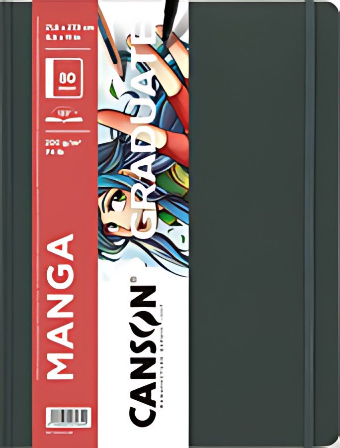 CANSON Carnet à croquis GRADUATE Manga, 216 x 279 mm, noir