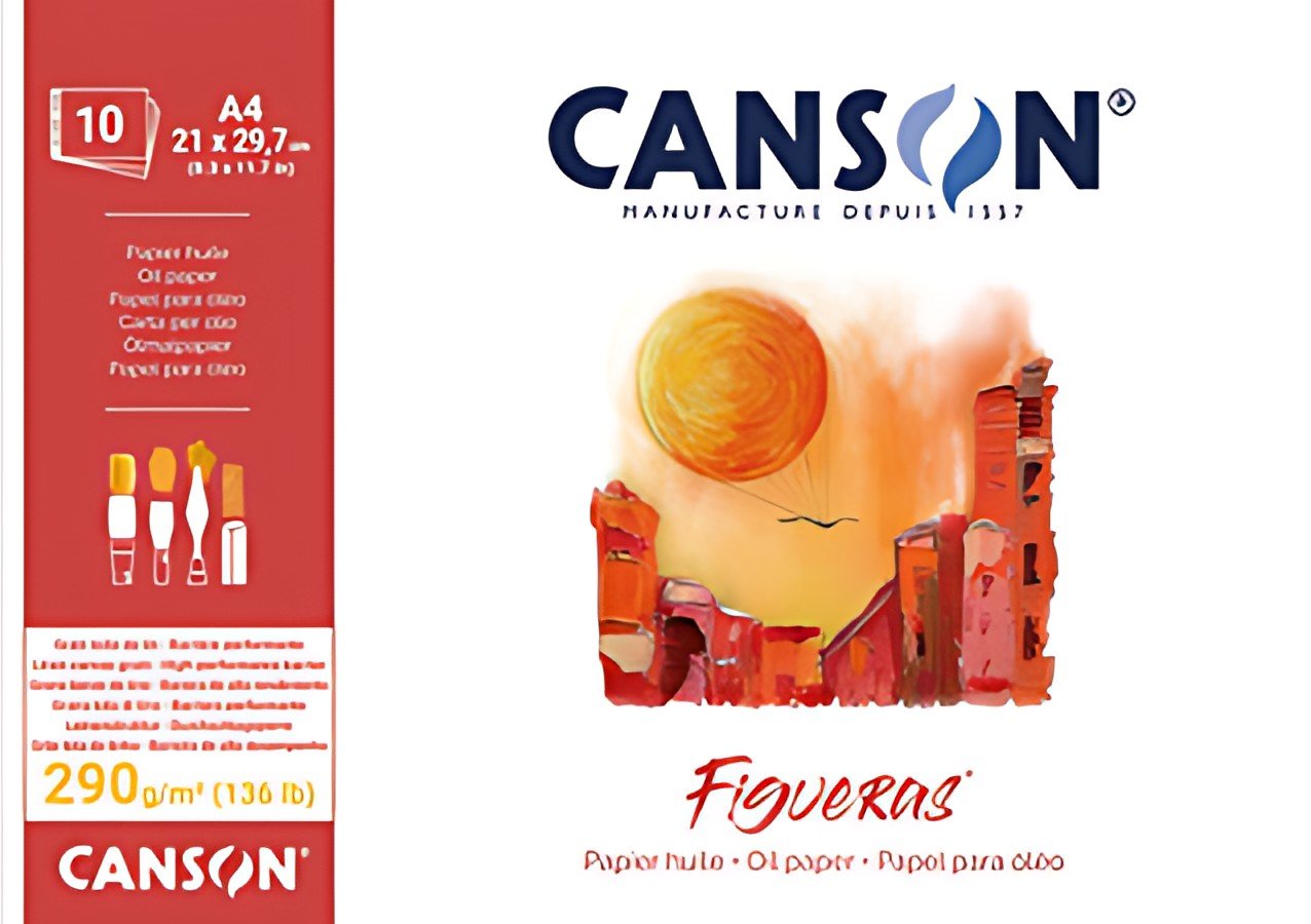CANSON Bloc papier dessin "Figueras", 420 x 594 mm, 290 g/m2