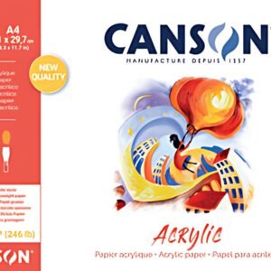 CANSON Bloc papier dessin "Acrylic", 500 x 700 mm, 400 g/m2
