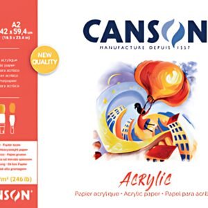 CANSON Bloc papier dessin "Acrylic", 420 x 594 mm, 400 g/m2