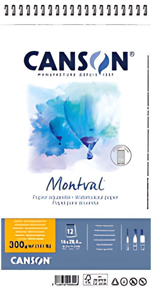 CANSON Album papier aquarelle "Montval", 160 x 284 mm, 300 g
