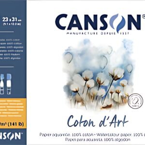 CANSON Bloc de papier aquarelle "Coton d'Art", 230 x 310 mm