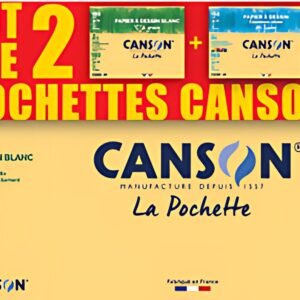 CANSON Papier à dessin "C" à grain & "Mi-Teintes", lot de 2